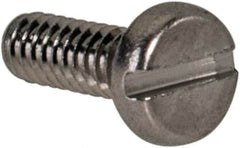 Value Collection - M1.6x0.35 Metric Coarse, 5mm Length Under Head Slotted Drive Machine Screw - Pan Head, Grade 18-8 & A2 Stainless Steel, Uncoated, Without Washer - Benchmark Tooling