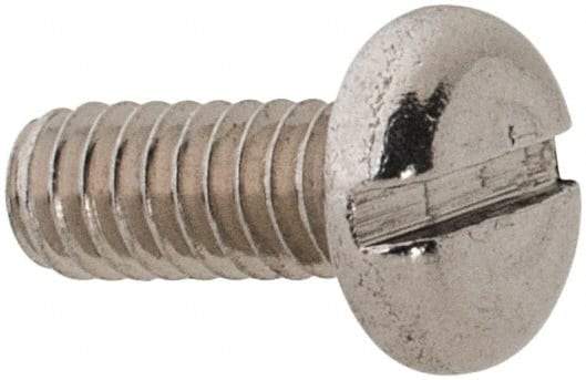 Value Collection - M2x0.40 Metric Coarse, 5mm Length Under Head Slotted Drive Machine Screw - Pan Head, Grade 18-8 & A2 Stainless Steel, Uncoated, Without Washer - Benchmark Tooling
