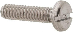 Value Collection - M2x0.40 Metric Coarse, 8mm Length Under Head Slotted Drive Machine Screw - Pan Head, Grade 18-8 & A2 Stainless Steel, Uncoated, Without Washer - Benchmark Tooling