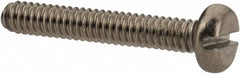 Value Collection - M2x0.40 Metric Coarse, 12mm Length Under Head Slotted Drive Machine Screw - Pan Head, Grade 18-8 & A2 Stainless Steel, Uncoated, Without Washer - Benchmark Tooling