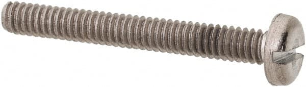 Value Collection - M2x0.40 Metric Coarse, 16mm Length Under Head Slotted Drive Machine Screw - Pan Head, Grade 18-8 & A2 Stainless Steel, Uncoated, Without Washer - Benchmark Tooling