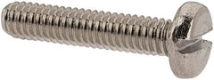 Value Collection - M2.5x0.45 Metric Coarse, 12mm Length Under Head Slotted Drive Machine Screw - Pan Head, Grade 18-8 & A2 Stainless Steel, Uncoated, Without Washer - Benchmark Tooling
