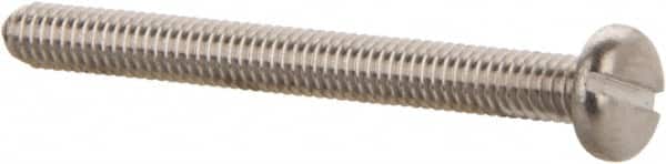 Value Collection - M2.5x0.45 Metric Coarse, 25mm Length Under Head Slotted Drive Machine Screw - Pan Head, Grade 18-8 & A2 Stainless Steel, Uncoated, Without Washer - Benchmark Tooling