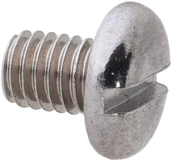 Value Collection - M3x0.50 Metric Coarse, 4mm Length Under Head Slotted Drive Machine Screw - Pan Head, Grade 18-8 & A2 Stainless Steel, Uncoated, Without Washer - Benchmark Tooling