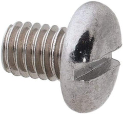Value Collection - M3x0.50 Metric Coarse, 4mm Length Under Head Slotted Drive Machine Screw - Pan Head, Grade 18-8 & A2 Stainless Steel, Uncoated, Without Washer - Benchmark Tooling