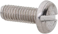 Value Collection - M3x0.50 Metric Coarse, 8mm Length Under Head Slotted Drive Machine Screw - Pan Head, Grade 18-8 & A2 Stainless Steel, Uncoated, Without Washer - Benchmark Tooling