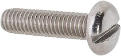 Value Collection - M3x0.50 Metric Coarse, 12mm Length Under Head Slotted Drive Machine Screw - Pan Head, Grade 18-8 & A2 Stainless Steel, Uncoated, Without Washer - Benchmark Tooling