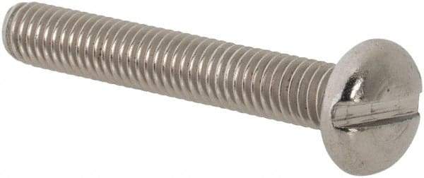 Value Collection - M3x0.50 Metric Coarse, 20mm Length Under Head Slotted Drive Machine Screw - Pan Head, Grade 18-8 & A2 Stainless Steel, Uncoated, Without Washer - Benchmark Tooling
