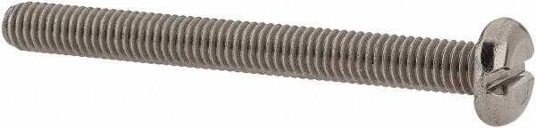 Value Collection - M3x0.50 Metric Coarse, 30mm Length Under Head Slotted Drive Machine Screw - Pan Head, Grade 18-8 & A2 Stainless Steel, Uncoated, Without Washer - Benchmark Tooling