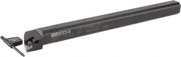 Seco - 1.3" Min Bore Diam, 12" OAL, 1" Shank Diam, A-PDQN Indexable Boring Bar - DNMU 332 Insert, Pin Holding Method - Benchmark Tooling