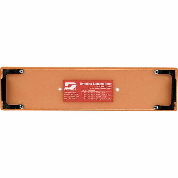 Dynabrade - 11 x 2-3/4" Rectangular Adhesive/PSA Backing Pad - File Board Sander Compatible, Clip Attachment, Nonvacuum Pad, 3/8" Thick, Medium Density - Benchmark Tooling