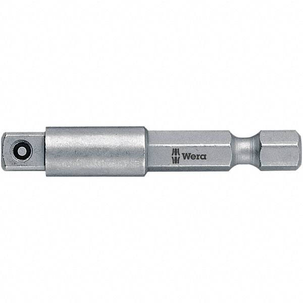 Wera - Socket Adapters & Universal Joints Type: Square-Drive to Hex Bit Adapter Male Size: 3/8 - Benchmark Tooling