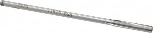 Made in USA - 0.1975" Carbide-Tipped 4 Flute Chucking Reamer - Straight Flute, 11/64" Straight Shank, 1-1/8" Flute Length, 4-1/2" OAL - Benchmark Tooling