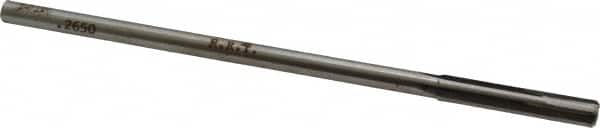 Made in USA - 0.265" Carbide-Tipped 4 Flute Chucking Reamer - Straight Flute, 15/64" Straight Shank, 1-1/2" Flute Length, 6" OAL - Benchmark Tooling