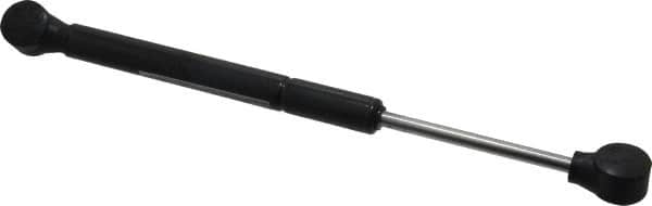 Made in USA - 0.24" Rod Diam, 0.59" Tube Diam, 50 Lb Capacity, Hydraulic Dampers - Compression, 10.02" Extended Length, 3" Stroke Length, Plastic Ball Socket, Chrome-Plated Piston - Benchmark Tooling