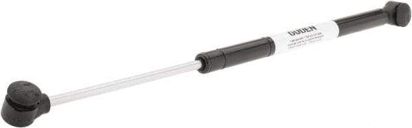 Made in USA - 0.24" Rod Diam, 0.59" Tube Diam, 50 Lb Capacity, Hydraulic Dampers - Compression, 15.02" Extended Length, 5" Stroke Length, Plastic Ball Socket, Chrome-Plated Piston - Benchmark Tooling