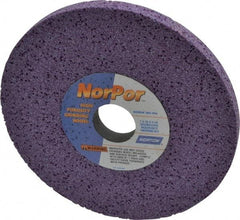 Norton - 7" Diam x 1-1/4" Hole x 1/2" Thick, H Hardness, 60 Grit Surface Grinding Wheel - Ceramic, Type 1, Medium Grade, 3,600 Max RPM, Vitrified Bond, No Recess - Benchmark Tooling