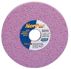 Norton - 14" Diam x 5" Hole x 2" Thick, H Hardness, 46 Grit Surface Grinding Wheel - Aluminum Oxide, Type 5, Coarse Grade, 2,320 Max RPM, Vitrified Bond, One-Side Recess - Benchmark Tooling