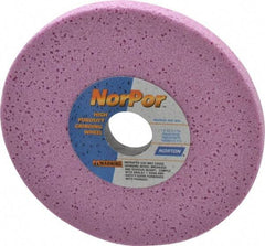 Norton - 7" Diam x 1-1/4" Hole x 1/2" Thick, H Hardness, 46 Grit Surface Grinding Wheel - Aluminum Oxide, Type 1, Coarse Grade, 3,600 Max RPM, Vitrified Bond, No Recess - Benchmark Tooling