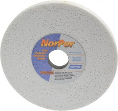Norton - 7" Diam x 1-1/4" Hole x 1/2" Thick, H Hardness, 60 Grit Surface Grinding Wheel - Aluminum Oxide, Type 1, Medium Grade, 3,600 Max RPM, Vitrified Bond, No Recess - Benchmark Tooling