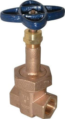 NIBCO - 3/4" Pipe, Class 200, Threaded Bronze Alloy Solid Wedge Rising Stem Gate Valve - 400 WOG, 200 WSP, Union Bonnet - Benchmark Tooling