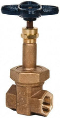 NIBCO - 3/4" Pipe, Class 300, Threaded Bronze Alloy Solid Wedge Rising Stem Gate Valve - 600 WOG, 300 WSP, Union Bonnet - Benchmark Tooling