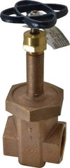 NIBCO - 2" Pipe, Class 300, Threaded Bronze Alloy Solid Wedge Rising Stem Gate Valve with Stainless Steel Trim - 600 WOG, 300 WSP, Union Bonnet - Benchmark Tooling