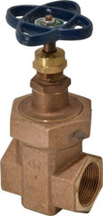 NIBCO - 1-1/4" Pipe, Class 300, Threaded Bronze Alloy Solid Wedge Stem Gate Valve - 600 WOG, 300 WSP, Union Bonnet - Benchmark Tooling