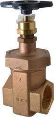 NIBCO - 2" Pipe, Class 300, Threaded Bronze Alloy Solid Wedge Stem Gate Valve - 600 WOG, 300 WSP, Union Bonnet - Benchmark Tooling