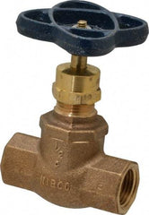 NIBCO - 1/2" Pipe, Threaded Ends, Bronze Integral Globe Valve - PTFE Disc, Screw-In Bonnet, 200 psi WOG, 125 psi WSP, Class 125 - Benchmark Tooling