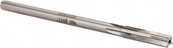 Made in USA - 0.31" Carbide-Tipped 8 Flute Chucking Reamer - Straight Flute, 9/32" Straight Shank, 1-1/2" Flute Length, 6" OAL - Benchmark Tooling