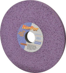 Norton - 8" Diam x 1-1/4" Hole x 1/2" Thick, G Hardness, 60 Grit Surface Grinding Wheel - Ceramic, Type 1, Medium Grade, 3,600 Max RPM, Vitrified Bond, No Recess - Benchmark Tooling