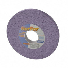 Norton - 12" Diam x 3" Hole x 1" Thick, H Hardness, 46 Grit Surface Grinding Wheel - Ceramic, Type 1, Coarse Grade, 2,710 Max RPM, Vitrified Bond, No Recess - Benchmark Tooling