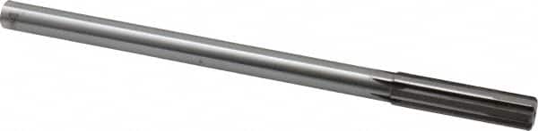 Made in USA - 0.491" Carbide-Tipped 6 Flute Chucking Reamer - Straight Flute, 7/16" Straight Shank, 2" Flute Length, 8" OAL - Benchmark Tooling
