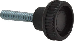 Gibraltar - 1/4-20 Knurled Shoulder Steel Thumb Screw - 1.82" OAL, 0.37" Head Height, Zinc-Plated Finish - Benchmark Tooling