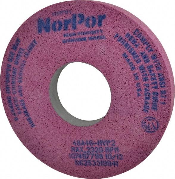 Norton - 14" Diam x 5" Hole x 2" Thick, H Hardness, 46 Grit Surface Grinding Wheel - Aluminum Oxide, Type 5, Coarse Grade, 2,320 Max RPM, Vitrified Bond, One-Side Recess - Benchmark Tooling