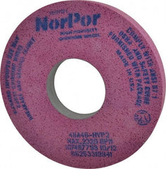 Norton - 14" Diam x 5" Hole x 2" Thick, H Hardness, 46 Grit Surface Grinding Wheel - Aluminum Oxide, Type 5, Coarse Grade, 2,320 Max RPM, Vitrified Bond, One-Side Recess - Benchmark Tooling