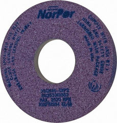 Norton - 14" Diam x 5" Hole x 1-1/2" Thick, G Hardness, 46 Grit Surface Grinding Wheel - Ceramic, Type 5, Coarse Grade, 2,320 Max RPM, Vitrified Bond, One-Side Recess - Benchmark Tooling