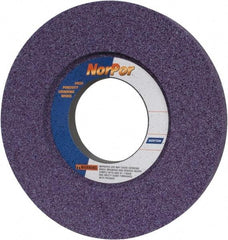 Norton - 14" Diam x 5" Hole x 1-1/2" Thick, H Hardness, 46 Grit Surface Grinding Wheel - Ceramic, Type 5, Coarse Grade, 2,320 Max RPM, Vitrified Bond, One-Side Recess - Benchmark Tooling