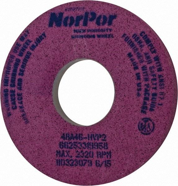Norton - 14" Diam x 5" Hole x 1-1/2" Thick, H Hardness, 46 Grit Surface Grinding Wheel - Aluminum Oxide, Type 5, Coarse Grade, 2,320 Max RPM, Vitrified Bond, One-Side Recess - Benchmark Tooling