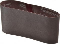 Norton - 3-1/2" Wide x 15-1/2" OAL, 180 Grit, Aluminum Oxide Abrasive Belt - Aluminum Oxide, Very Fine, Coated, Series R228 - Benchmark Tooling