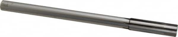 Made in USA - 0.639" Carbide-Tipped 6 Flute Chucking Reamer - Straight Flute, 9/16" Straight Shank, 2-1/4" Flute Length, 9" OAL - Benchmark Tooling