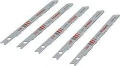 Milwaukee Tool - 3-5/8" Long, 14 Teeth per Inch, Bi-Metal Jig Saw Blade - Toothed Edge, 0.2813" Wide x 0.047" Thick, U-Shank - Benchmark Tooling