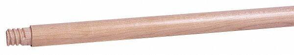 Weiler - 60 x 1-1/8" Wood Handle for Floor Brushes & Garage Brushes - Threaded Connection, Tan - Benchmark Tooling