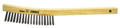 Weiler - Hand Wire/Filament Brushes - Wood Curved Handle - Benchmark Tooling