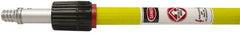 Weiler - 72 to 144" Long x 7/8" Diam Metal Handle for Vehicle Wash Brushes, Wall Brushes & Window Brushes - Yellow, Telescoping - Benchmark Tooling