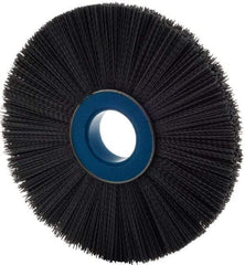 Weiler - 10" OD, 2" Arbor Hole, Crimped Nylon Wheel Brush - 1" Face Width, 3" Trim Length, 0.04" Filament Diam, 3,600 RPM - Benchmark Tooling