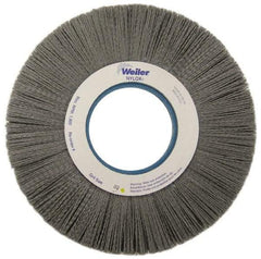 Weiler - 10" OD, Crimped Nylon Wheel Brush - 1" Face Width, 1-5/8" Trim Length, 0.04" Filament Diam, 1,800 RPM - Benchmark Tooling
