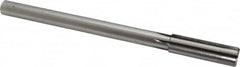 Made in USA - 3/4" Carbide-Tipped 6 Flute Chucking Reamer - Straight Flute, 5/8" Straight Shank, 2-1/2" Flute Length, 9-1/2" OAL - Benchmark Tooling