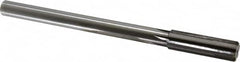 Made in USA - 3/4" Carbide-Tipped 6 Flute Chucking Reamer - Straight Flute, 5/8" Straight Shank, 2-1/2" Flute Length, 9-1/2" OAL - Benchmark Tooling